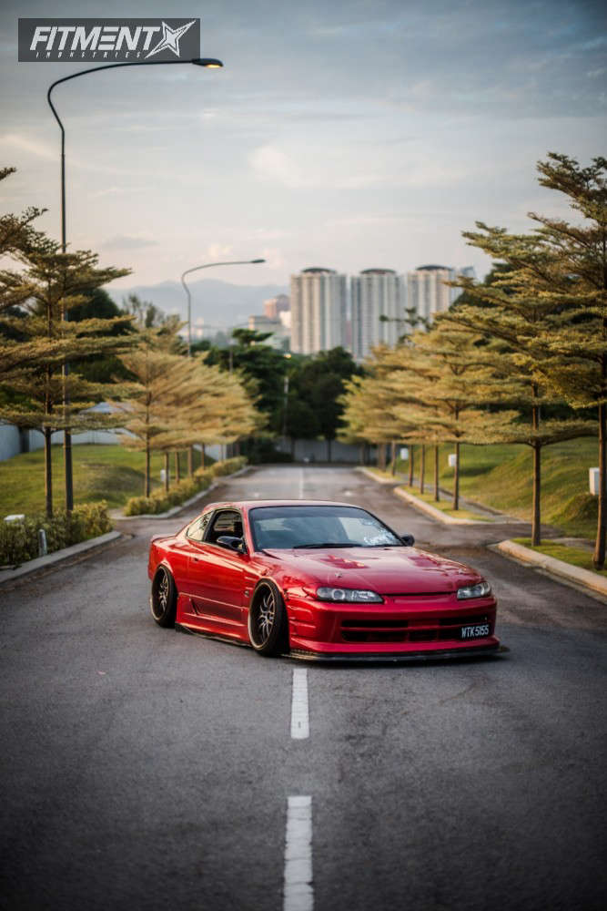 2000 Nissan 200SX with 18x10 Work Meister and Achilles 225x40 on ...