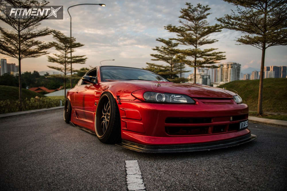 2000 Nissan 200SX with 18x10 Work Meister and Achilles 225x40 on ...