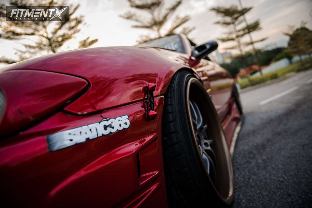 2000 Nissan 200SX with 18x10 Work Meister and Achilles 225x40 on ...