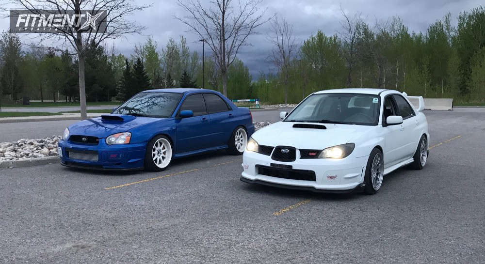 2004 Subaru WRX STI with 18x10 Work Xd9 and Nankang 255x35