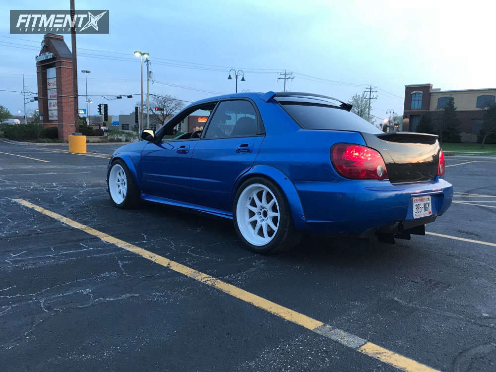 2006 Subaru WRX STI with 18x10 Work Xd9 and Hankook 295x30