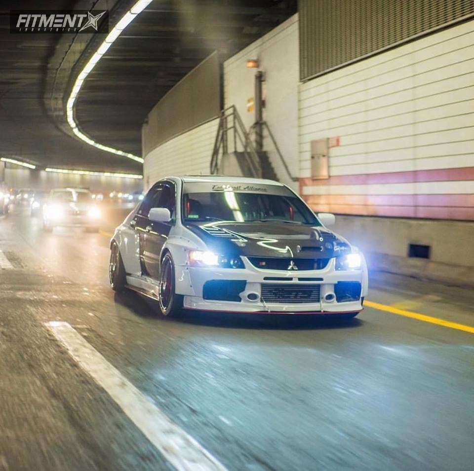 2006 Mitsubishi Lancer with 18x12 Work VS XX and Falken 265x35 on Air ...