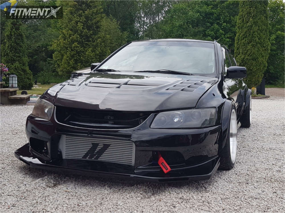 2004 Mitsubishi Lancer with 18x11 58 North D-004 and Yokohama