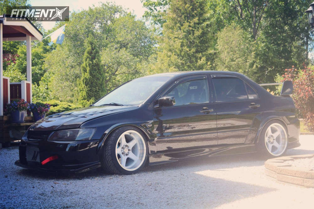 2004 Mitsubishi Lancer with 18x11 58 North D-004 and Yokohama 285x30 on ...