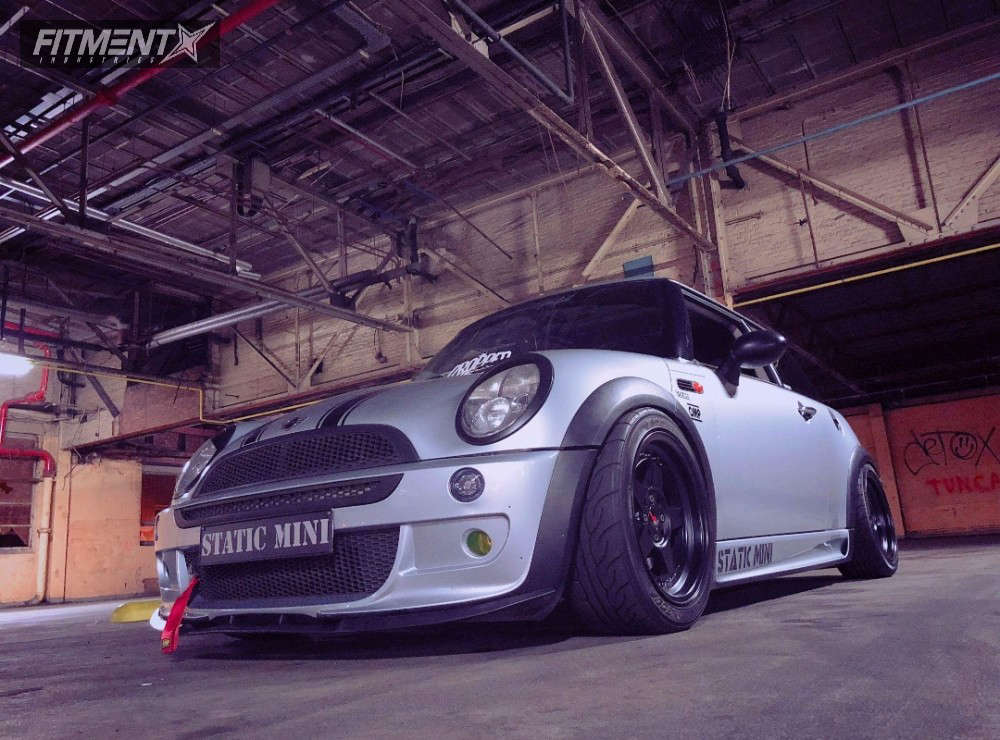 2002 Mini Cooper with 16x8 Japan Racing Jr6 and Yokohama 215x45 on ...