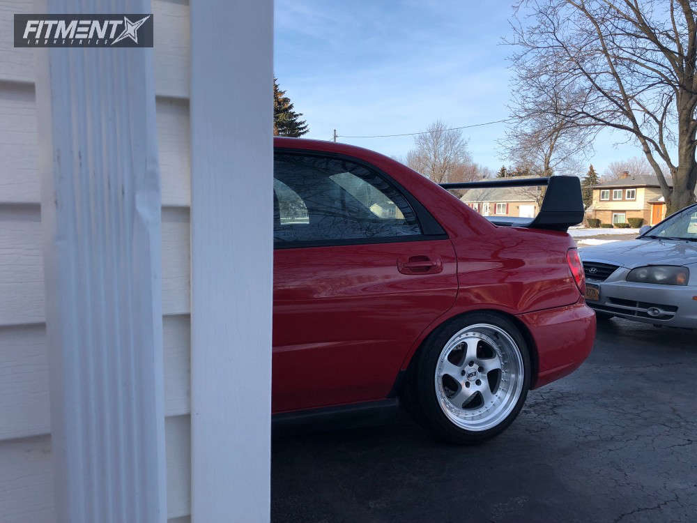 2004 Subaru WRX with 17x9.5 ESR Sr02 and Continental 225x45 on ...