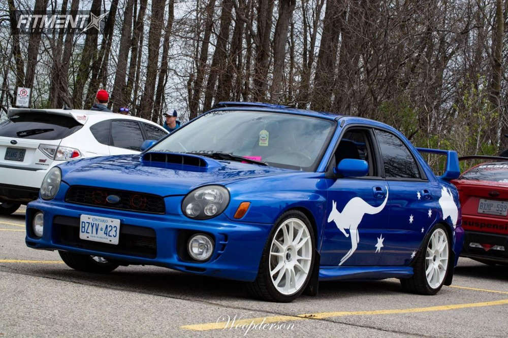 2003 Subaru WRX with 18x9 OZ Racing Ultraleggera and Cooper 225x40 on ...