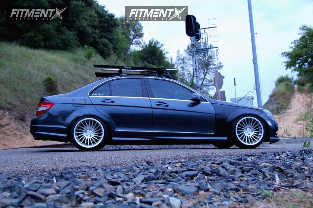 2011 Mercedes-Benz C320 Base with 18x9.5 Rotiform Ind-t and Nitto ...