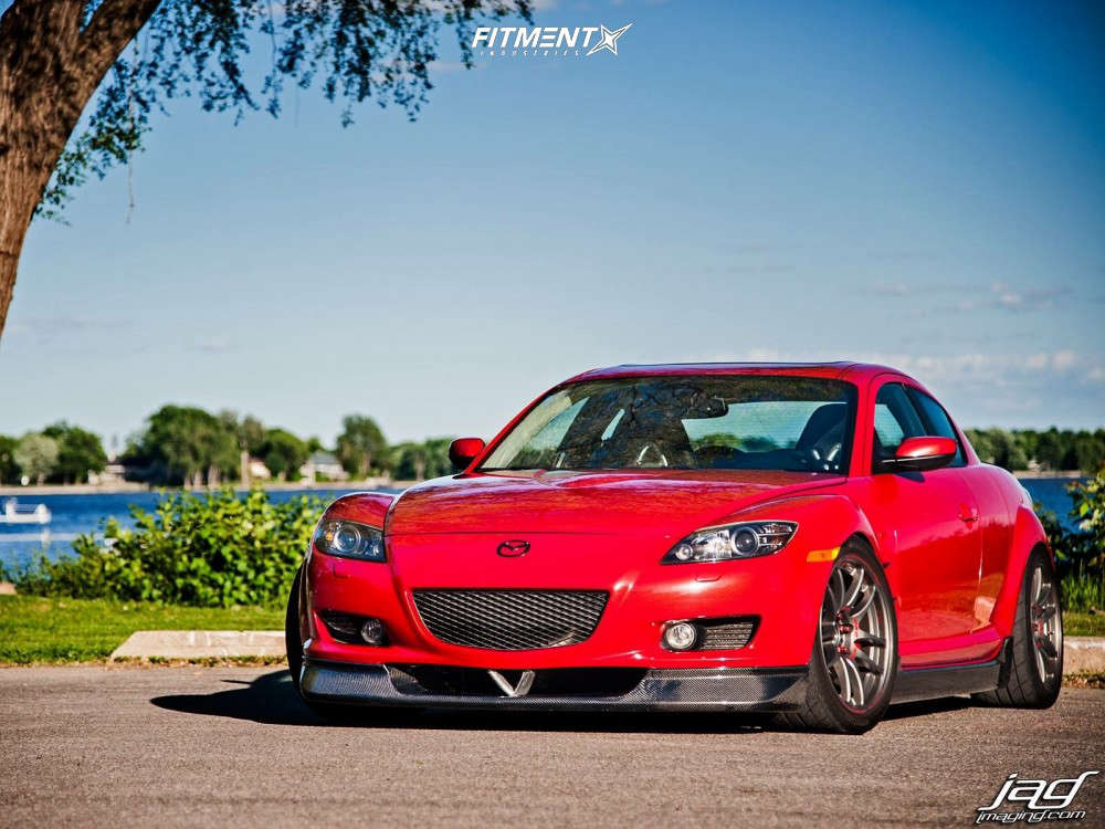 2007 Mazda RX-8 Base with 18x9.5 Work Cr Kai and Hankook 265x35 on