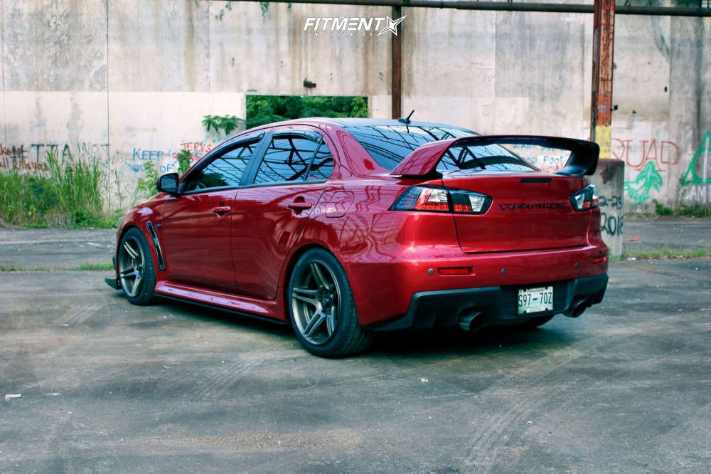 2015 Mitsubishi Lancer Evolution GSR with 18x9 Cosmis Racing S5r and ...