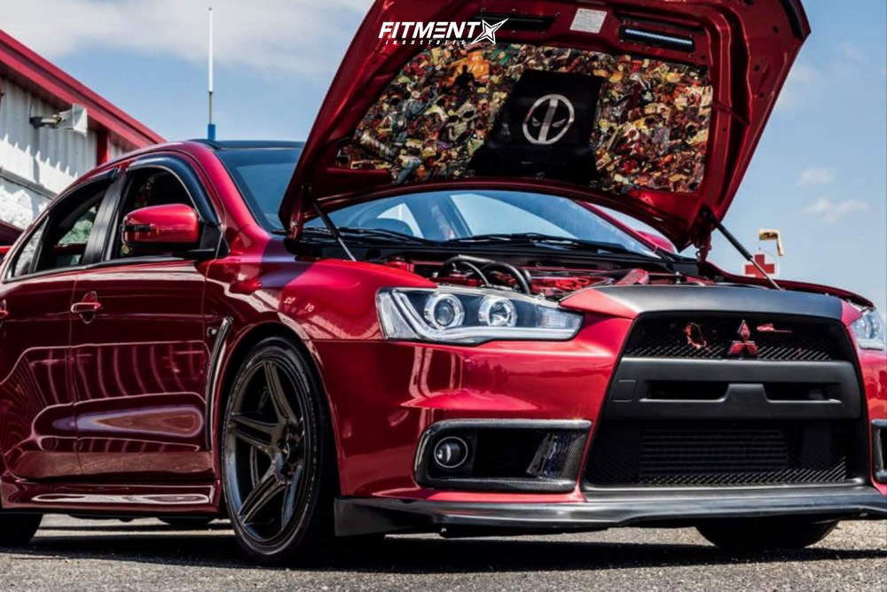 2015 Mitsubishi Lancer Evolution GSR with 18x9 Cosmis Racing S5r and ...
