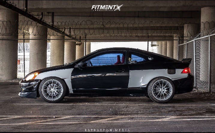 2002 Acura Rsx Type S With 18x10 5 Enkei Nto3 M And Michelin 275x35 On Coilovers 543975 Fitment Industries