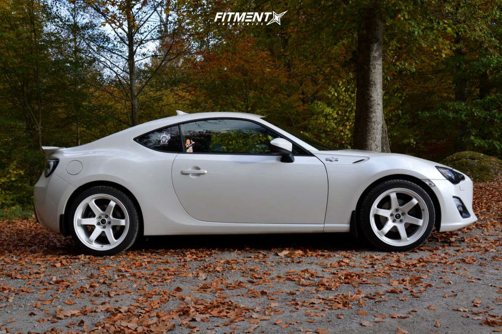 Stock 86 Rims 2013 Toyota 86 Base with 18x9.5 Rota Grid and Hankook 235x40 on Stock ...