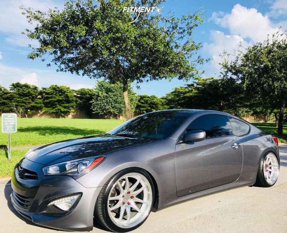 2014 Hyundai Genesis Coupe 2.0T with 19x9.5 Aodhan DS02 and Federal ...