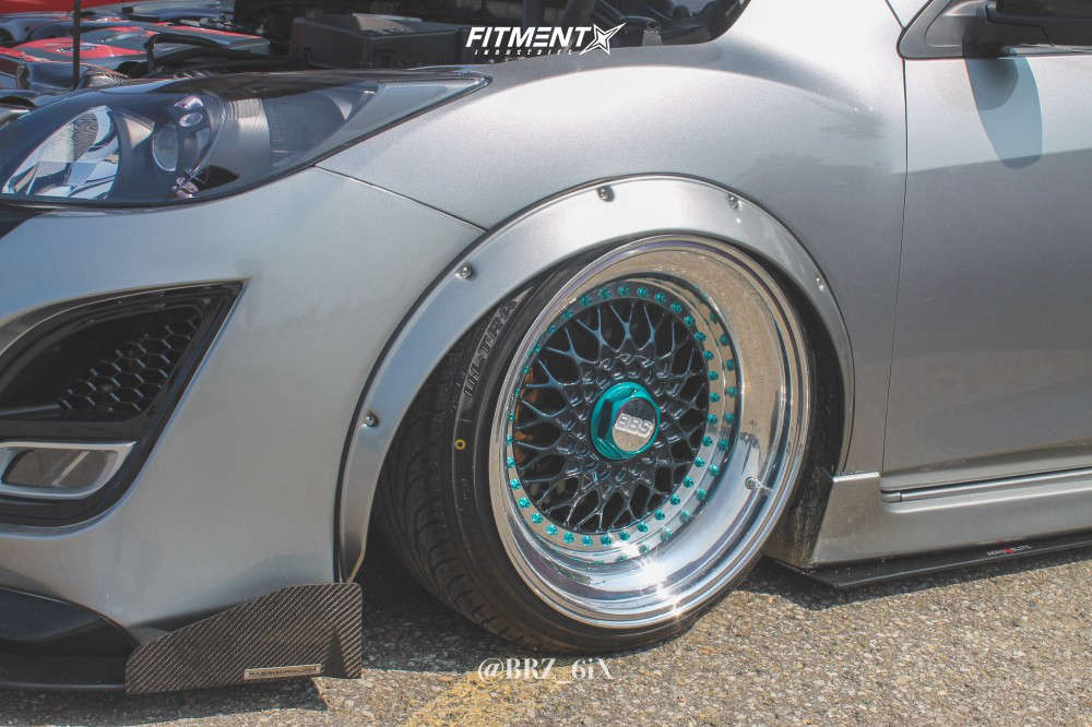 2012 Mazda 3 GS with 18x10 BBS Rs and Nankang 215x40 on Air Suspension ...