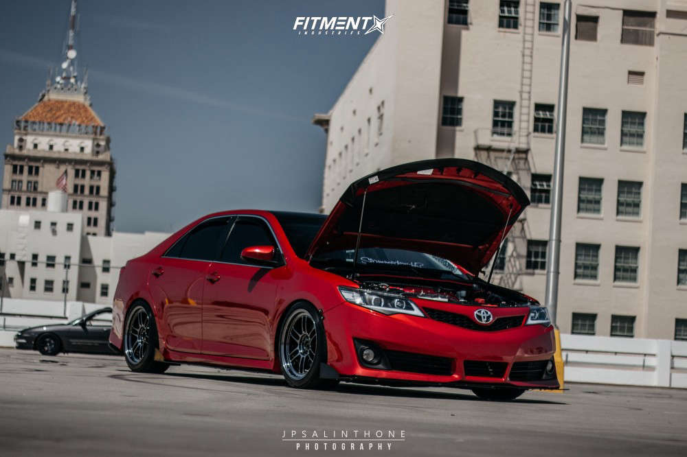 2012 Toyota Camry SE with 18x9 Enkei RPF1 and Nitto 235x40 on Coilovers ...