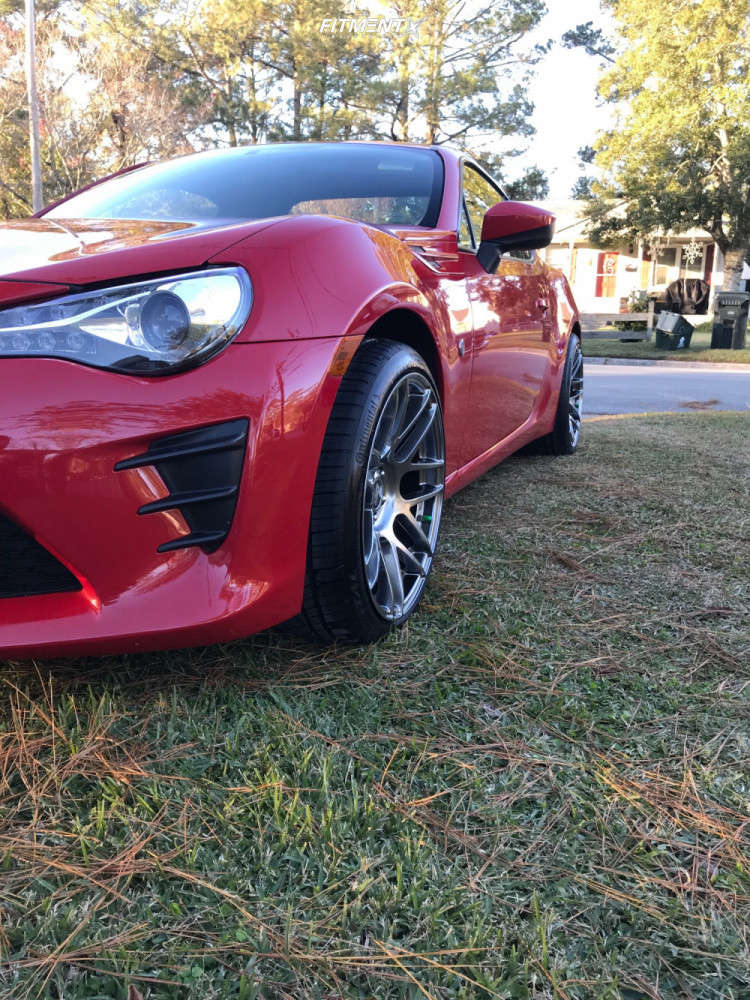 Stock 86 Rims 2017 Toyota 86 Base with 18x9.5 ESR Rf1 and Continental 245x35 on Stock ...