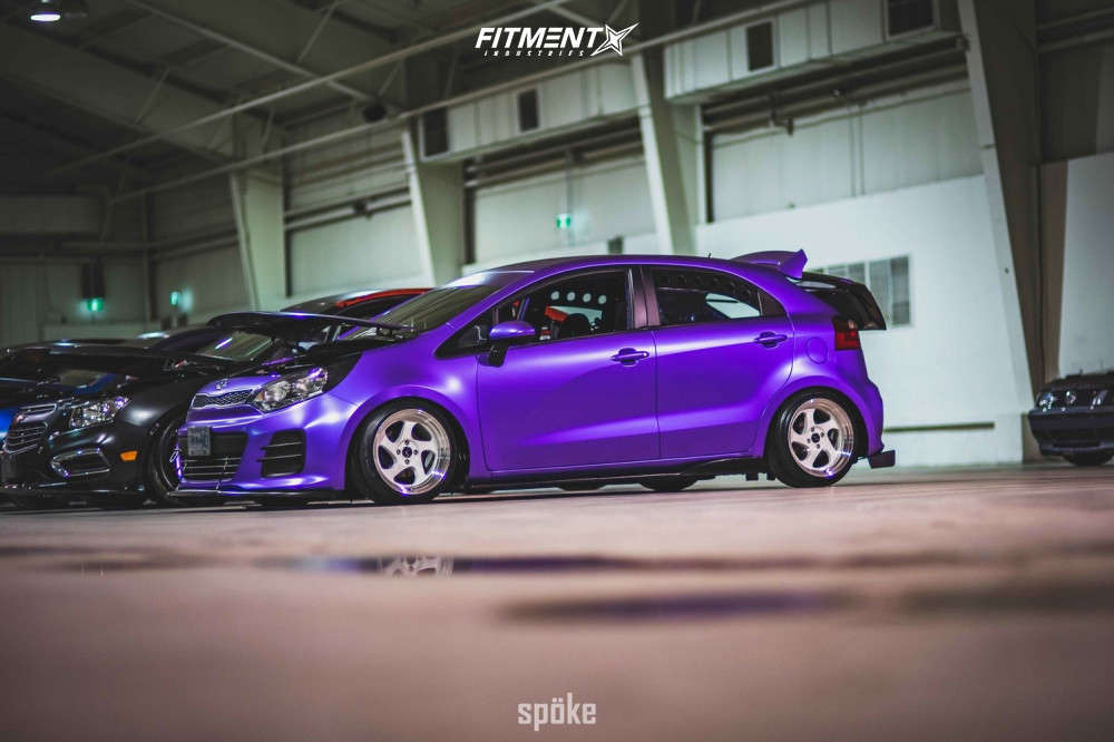 2016 Kia Rio LX with 16x9 JNC Jnc034 and Nexen 195x45 on Coilovers