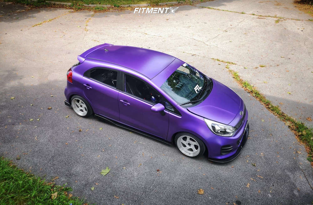 2016 Kia Rio LX with 16x9 JNC Jnc034 and Nexen 195x45 on Coilovers