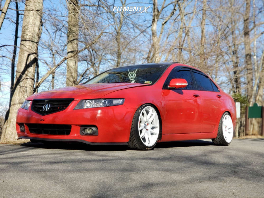 05 Acura Tsx Base With 18x8 5 Esr Sr08 And Federal 215x40 On Coilovers Fitment Industries