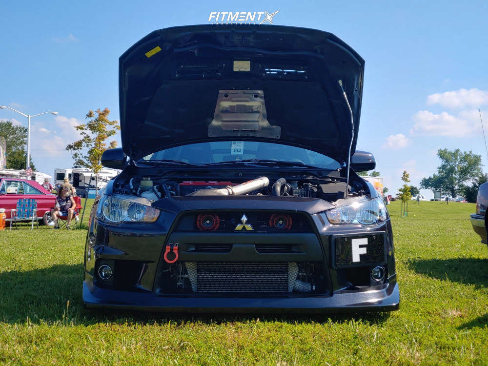 2012 Mitsubishi Lancer Evolution GSR with 18x9.5 Aodhan Ah02 and ...