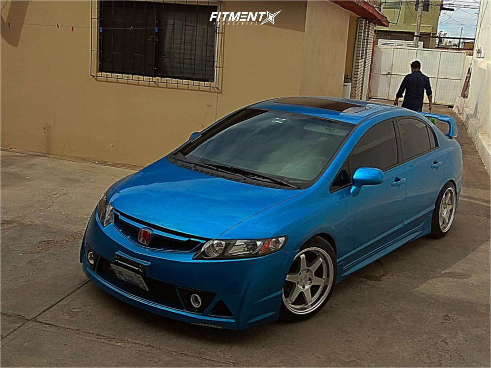 2009 Honda Civic EX with 17x8.5 ESR Sr07 and Nexen 215x45 on Lowering ...