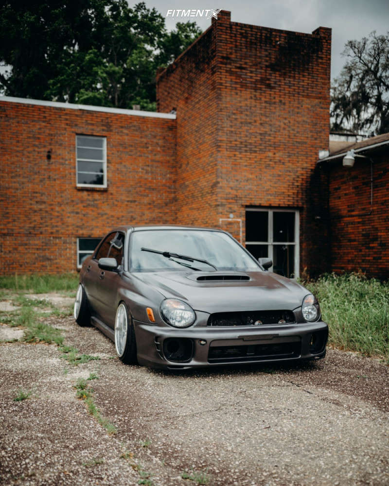 2003 Subaru WRX Base with 17x10.5 Work Rezax and Federal 215x40 on ...