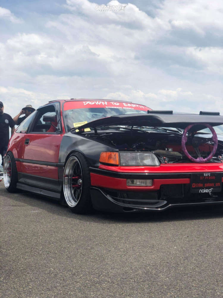 1990 Honda CRX Si with 16x8 MST Mt11 and Federal 195x40 on Coilovers ...