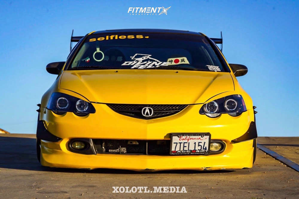 リクエストまとめ、カスタムビンスエ andリバースクリームイエロー 2003 Acura RSX Base with 17x9.5 Work VS XX and Toyo Tires 215x35