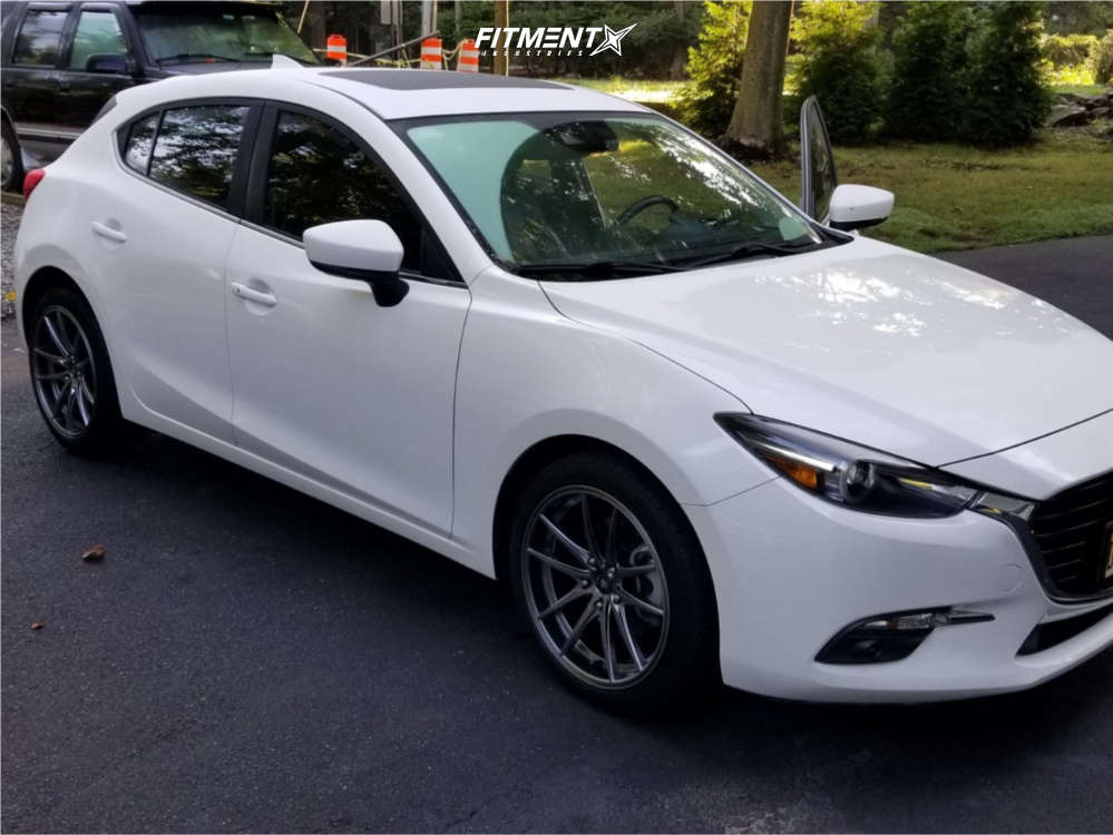 2017 Mazda 3 Grand Touring with 18x8 Konig Oversteer and Dunlop