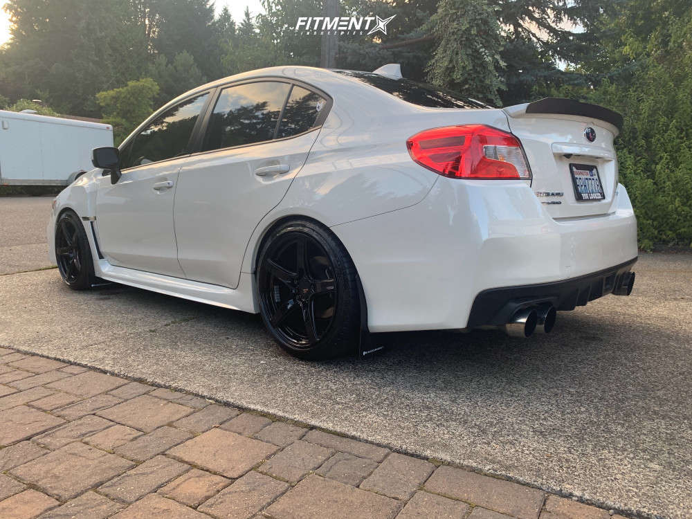 Option Lab R555 Sti 2019 Subaru WRX Base with 18x9.5 Option Lab R555 and Michelin 255x35 on ...