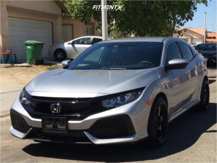 2019 Honda Civic LX with 18x9.5 Aodhan Ah01 and Lionhart 235x30 on