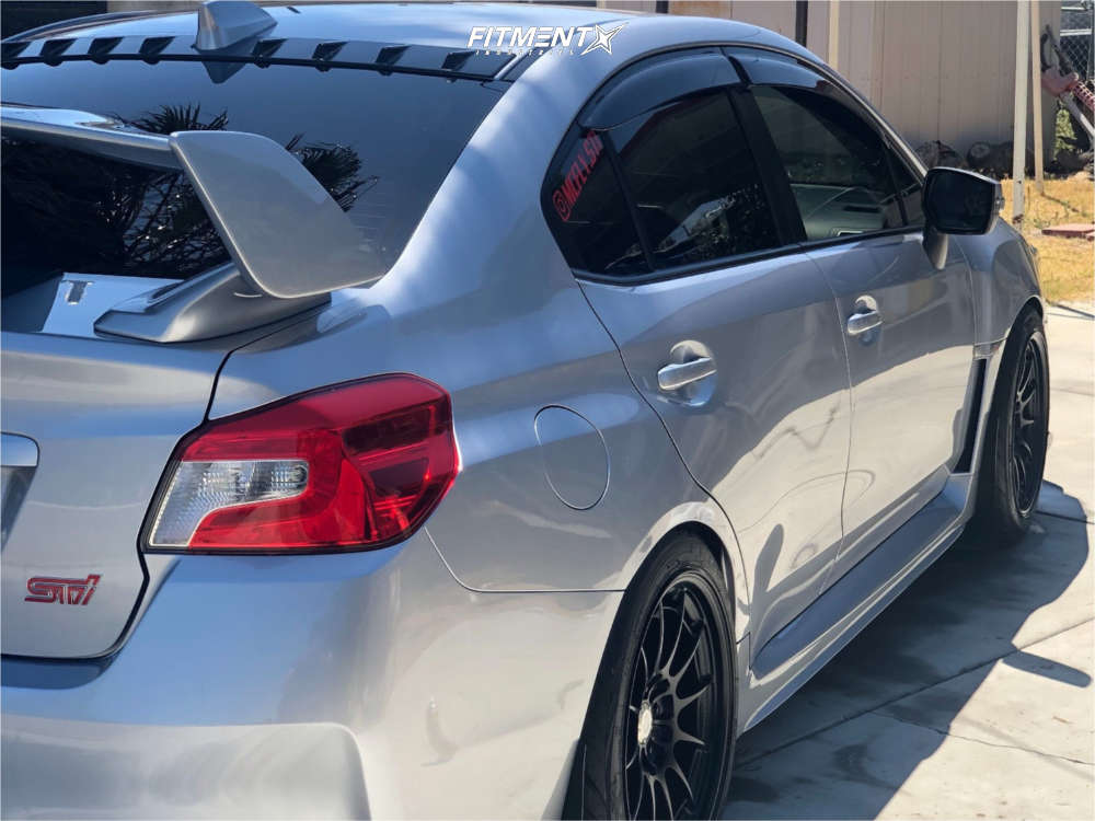 2017 Subaru Wrx Sti Base With 18x9 5 Enkei Nt03m And Federal 245x40 On Lowering Springs 788967 Fitment Industries