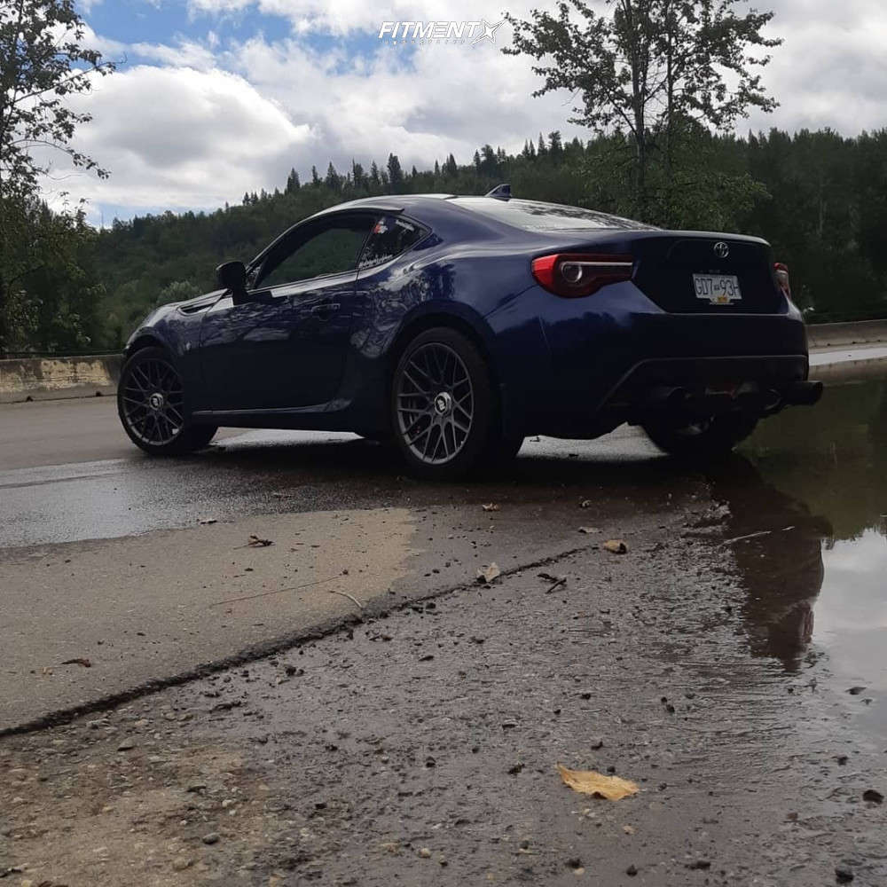 Stock 86 Rims 2017 Toyota 86 Base with 18x8.5 Rotiform Rse and Nitto 225x40 on Stock ...