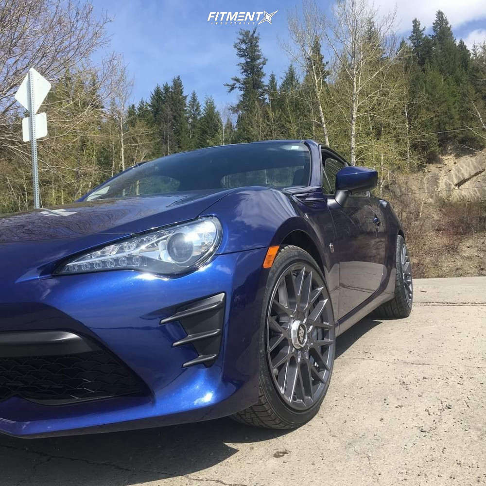 Stock 86 Rims 2017 Toyota 86 Base with 18x8.5 Rotiform Rse and Nitto 225x40 on Stock ...