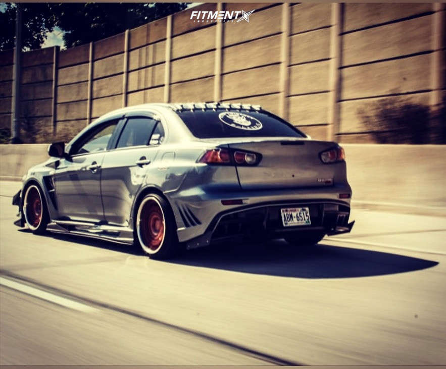 2012 Mitsubishi Lancer Evolution MR with 18x9.5 SevenK Xenos and