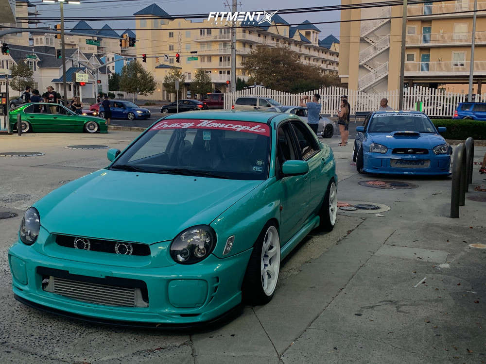 2002 Subaru Impreza WRX with 18x10 Gram Lights 57DR and Continental ...
