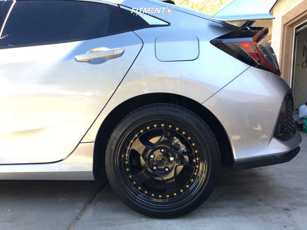 2019 Honda Civic LX with 18x9.5 Aodhan Ah01 and Lionhart 235x40 on 