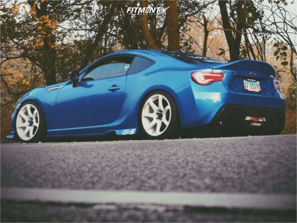 13 Subaru Brz Premium With 18x9 Cosmis Racing Mr7 And Continental 225x40 On Coilovers 1176 Fitment Industries