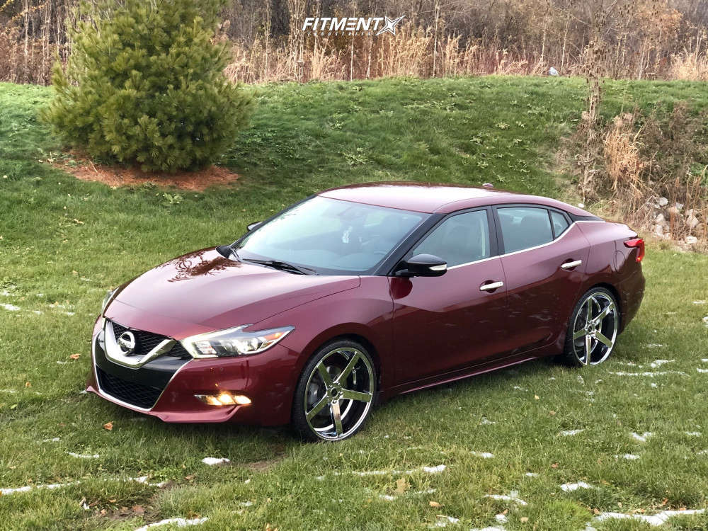 2017 Nissan Maxima SR with 22x8.5 Strada Perfetto and Lionhart 235x30