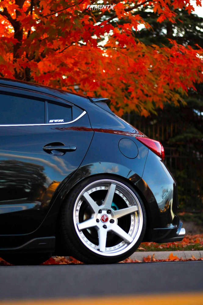 2017 Mazda 3 Sport GT with 19x9.5 Work Zeast St1 and Nexen 225x35