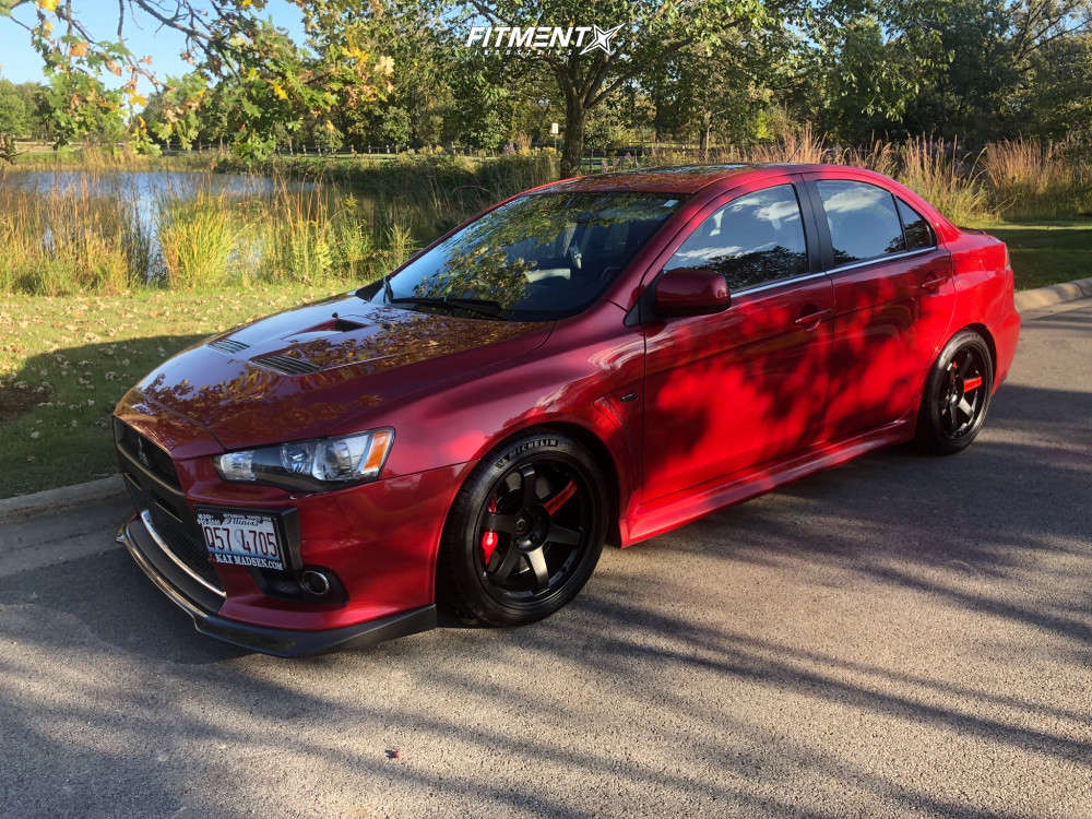 2014 Mitsubishi Lancer Evolution MR with 18x10 Volk Te37sl and