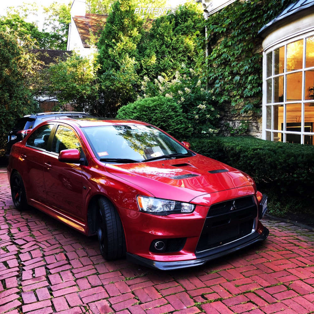 2014 Mitsubishi Lancer Evolution MR with 18x10 Volk Te37sl and