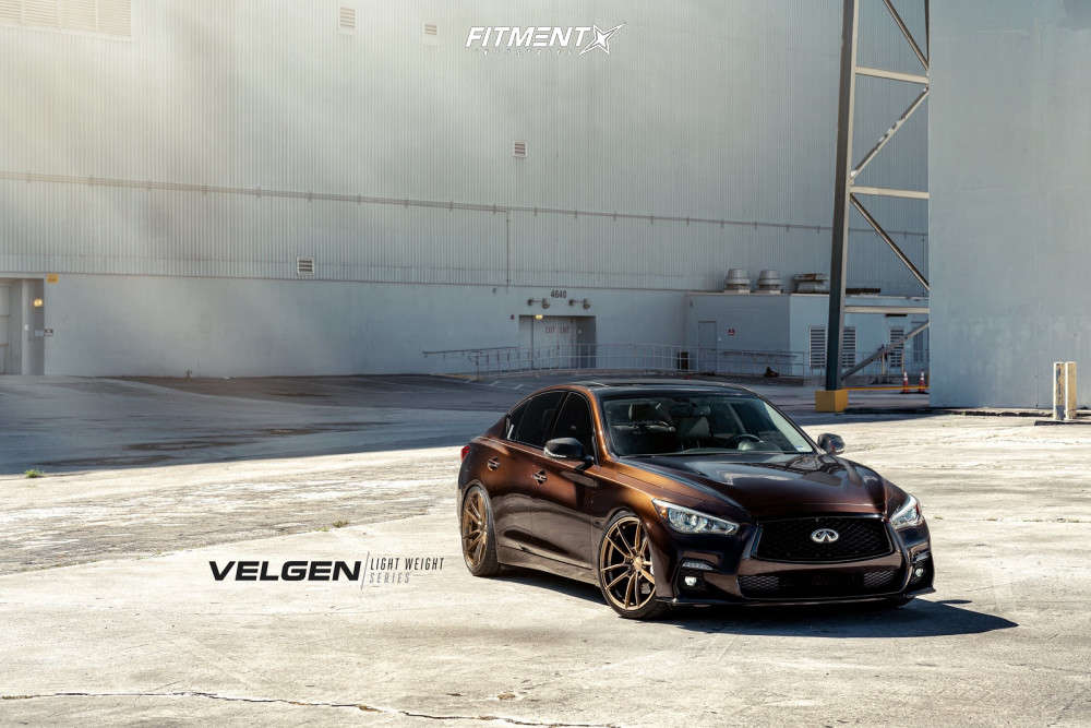 Q49 Vmini Rear 2016 INFINITI Q50 Sport with 20x9.5 Velgen Vf5 and Hankook 245x35 on ...