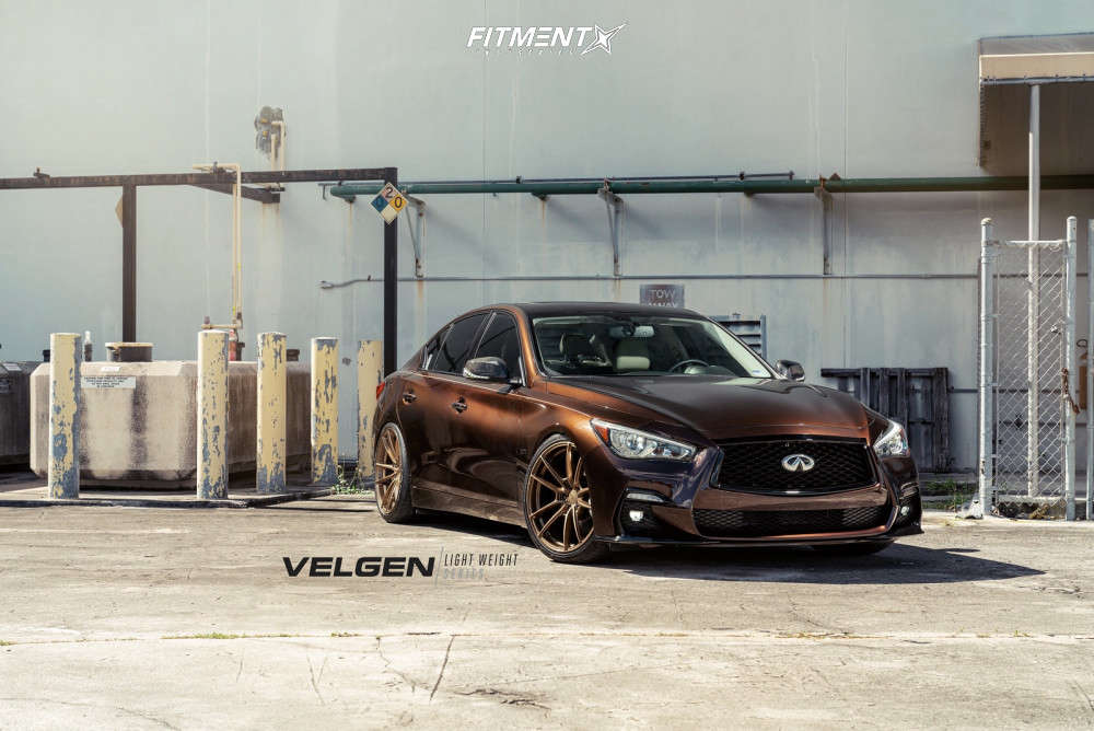 Q49 Vmini Rear 2016 INFINITI Q50 Sport with 20x9.5 Velgen Vf5 and Hankook 245x35 on ...
