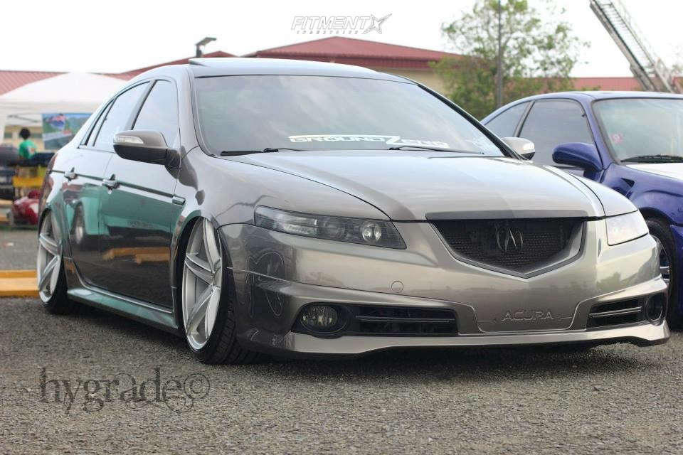 08 Acura Tl Type S With x10 Xo St Thomas And Nankang 245x30 On Air Suspension 90 Fitment Industries