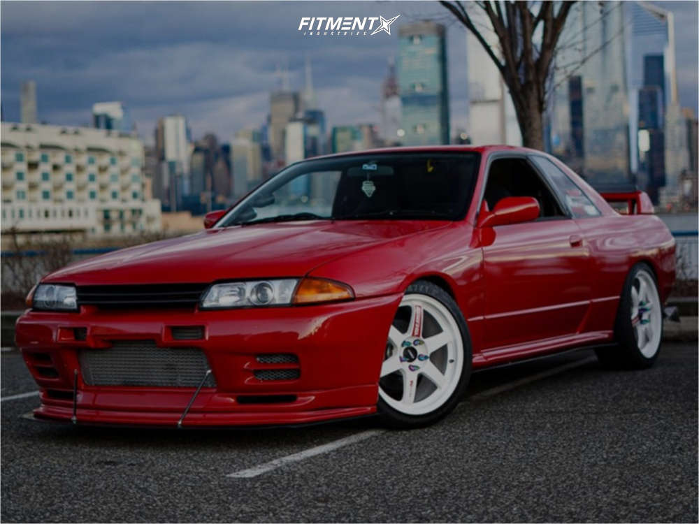 Volk Rays Wheels R32 1989 Nissan Skyline R32 Base with 18x8.5 Volk Te37 and Goodyear 235x40 ...