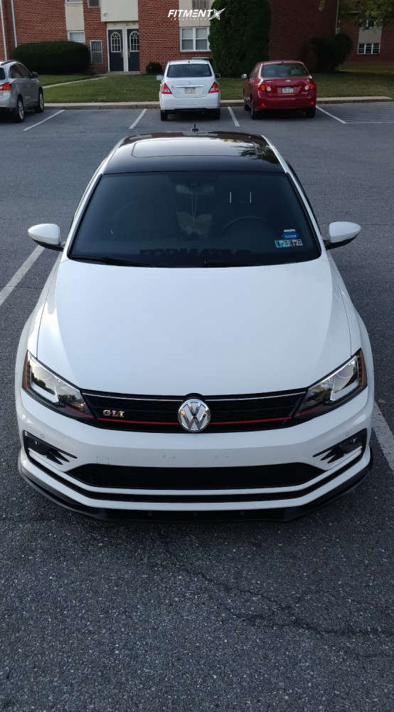 2016 Volkswagen Jetta GLI SEL with 19x9 OEM Wheels Peelers and Achilles 215x35 on Coilovers