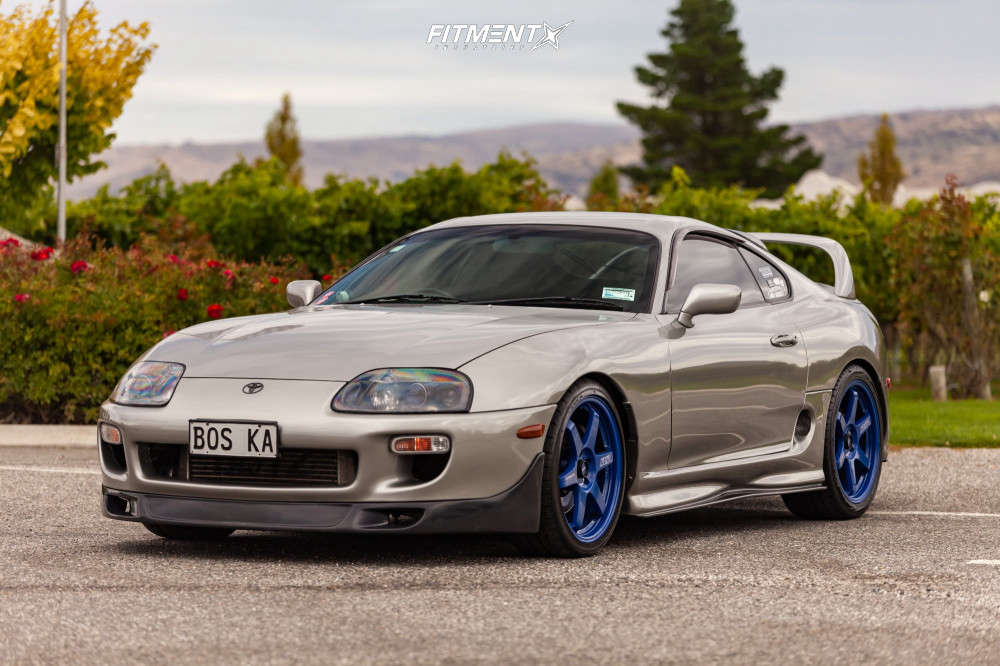 1998 Toyota Supra Base With 19x8 5 Volk Te37 And Vitour 245x35 On Lowering Springs Fitment Industries