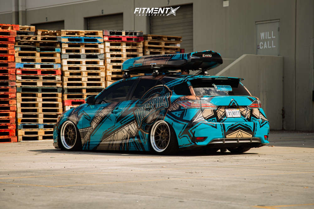 2015 Lexus CT200h with 18x9.5 40 Volk Te37sl and 215/40R18